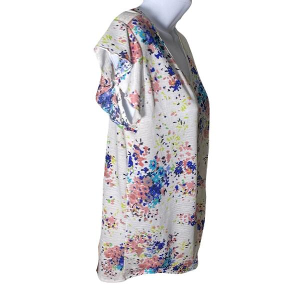 STORYBUK Ruffle Sleeve,V-Neck, Tie in front Blouse Womans Size M - Picture 3 of 11